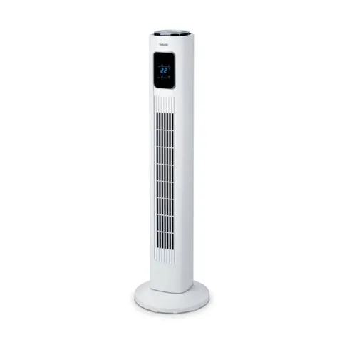 Quạt Tháp Beurer LV200 - Quạt Tích Hợp Hẹn Giờ, Điều Khiển Từ Xa, 3 Tốc Độ & Chế Độ - Mẫu Quạt Điện Yên Tĩnh, Thông Minh, Nhiệt Độ LED