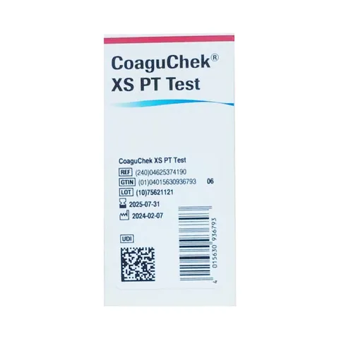 Que đo độ đông máu CoaguChek XS - Hộp 06 que thử tiện dụng cho máy đo INR tại nhà, dễ sử dụng và chính xác cho người dùng thuốc chống đông