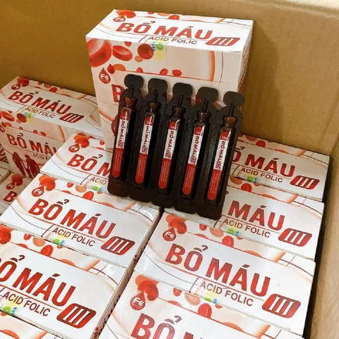 Siro Bổ Máu III - Hỗ trợ Bổ Sung Sắt và Acid Folic cho Cơ Thể, Tăng Tạo Máu, Giảm Thiếu Máu - Hộp 20 Ống 10ml