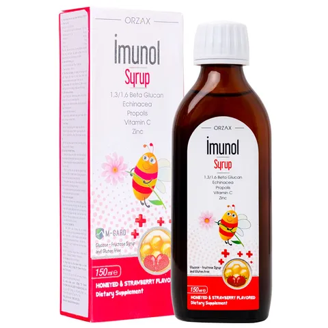 Siro Tăng Cường Miễn Dịch Cho Trẻ Imunol Syrup Orzax - Hỗ Trợ Betaglucan, Vitamin C, Kẽm, Dễ Uống Cho Bé từ 1 Tuổi