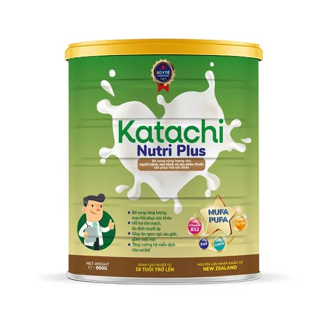 Sữa dinh dưỡng Katachi Nutri Plus 900g - Hỗ trợ phục hồi sức khỏe, bổ sung 22 vitamin và collagen cho người ốm, suy nhược.