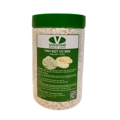 Tinh Bột Củ Sen Hữu Cơ Viaicom - Sản Phẩm Sạch Vietgap, Dinh Dưỡng Tốt Cho Sức Khỏe Và Làm Đẹp 500g