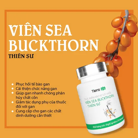 Viên Sea Buckthorn Thiên Sư - Hỗ Trợ Bổ Gan, Cải Thiện Chức Năng Gan, Bảo Vệ Sức Khỏe Gan 70 Viên