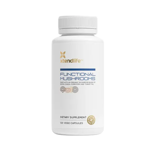 Viên uống nấm hữu cơ Xtend Life Functional Mushrooms - Hỗ trợ miễn dịch, tăng cường sức khỏe với nấm Linh Chi, Chaga, Vân Chi, 120 viên