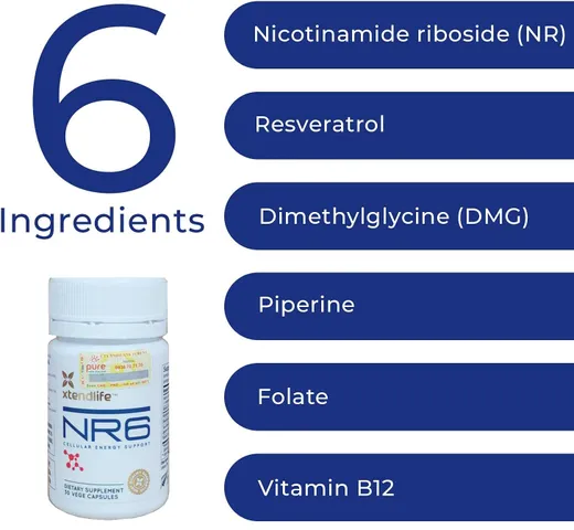 Viên Uống Xtend-Life NR6 Hỗ Trợ Trẻ Hóa & Tăng Sinh NAD Tự Nhiên - Nâng Cao Chức Năng Cơ, Cải Thiện Trí Nhớ, Làm Đẹp Da 30 Viên