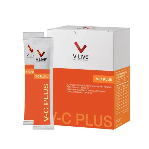 Bột Uống Tăng Cường Miễn Dịch VLive V-C PLUS 500mg - Hỗ Trợ Sức Khỏe Toàn Diện & Làm Đẹp Da - Hộp 28 Gói