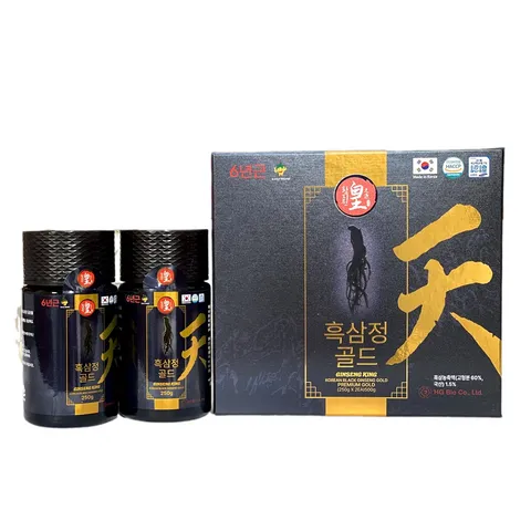 Cao Hắc Sâm Ginseng King Hàn Quốc - Cao Đen Premium Gold Tăng Cường Sức Khỏe và Tăng Cường Miễn Dịch - Hộp 250g