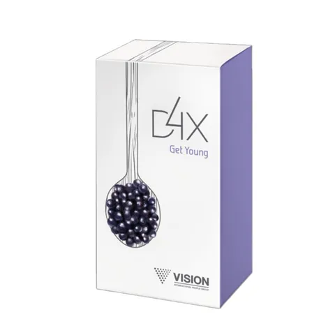 D4X Get Young Vision - Thực phẩm chức năng trẻ hóa và làm đẹp da, hỗ trợ chống oxy hóa, hộp 10 gói, sức khỏe toàn diện