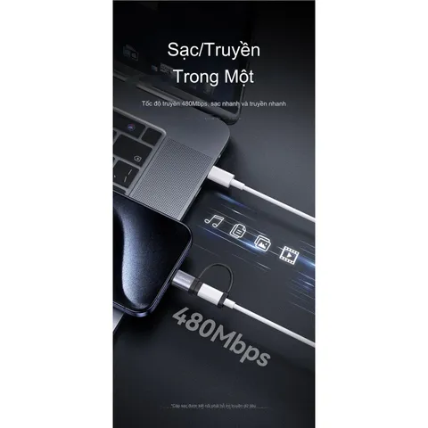 Đầu Chuyển Lightning sang Type-C USAMS SJ677LN01 AU17 - Sạc Nhanh PD 30W, Kết Nối và Truyền Dữ Liệu, Phụ Kiện Điện Thoại Chất Lượng