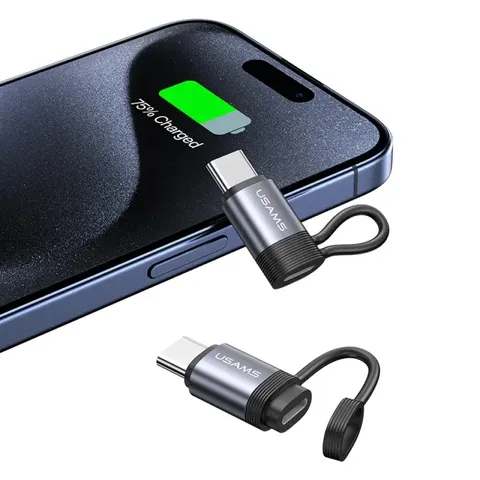 Đầu Chuyển Lightning sang Type-C USAMS SJ677LN01 AU17 - Sạc Nhanh PD 30W, Kết Nối và Truyền Dữ Liệu, Phụ Kiện Điện Thoại Chất Lượng