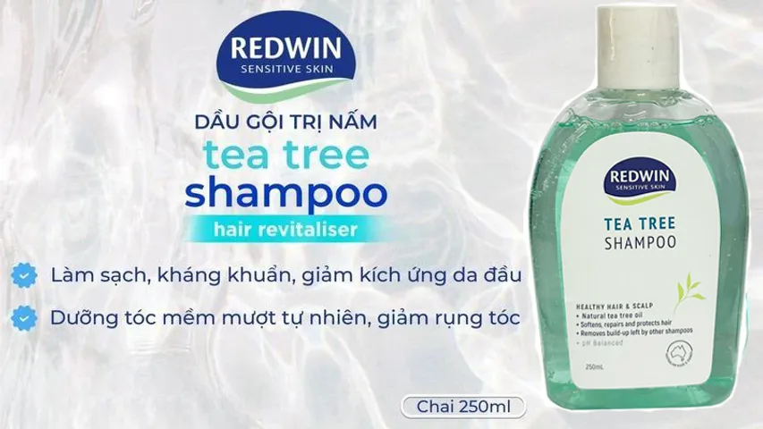 Dầu Gội Redwin Tea Tree 250ml - Hỗ Trợ Làm Sạch Nấm Da Đầu, Cung Cấp Dưỡng Chất, Phục Hồi Tóc Hư Tổn