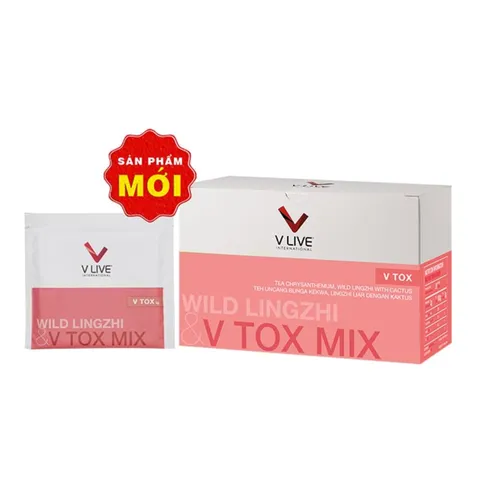 Gói Uống Hỗ Trợ Thải Độc VLive V Tox - Thực Phẩm Chức Năng Giúp Thanh Nhiệt, Cải Thiện Tiêu Hóa, Tăng Cường Sức Đề Kháng