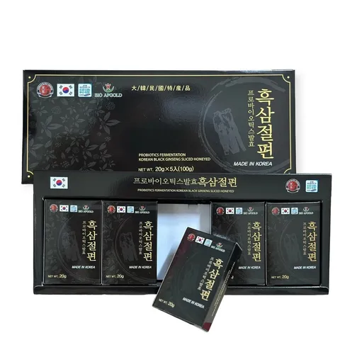 Hắc Sâm Thái Lát Tẩm Mật Ong Bio Apgold Hankook Panax Hàn Quốc - Tăng Cường Sức Khỏe và Đề Kháng 100g