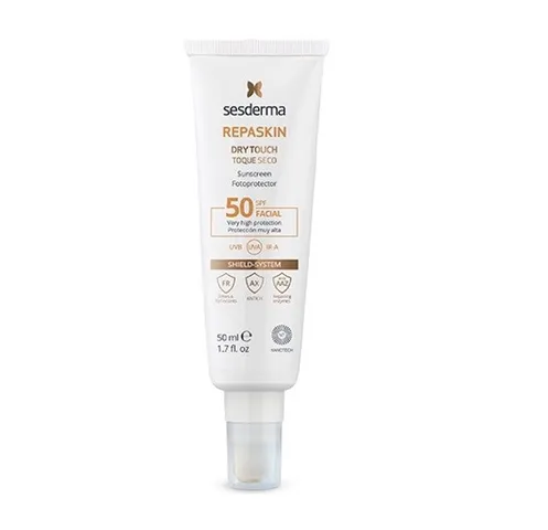 Kem Chống Nắng Repaskin Dry Touch Toque Seco SPF 50+ - Dành Cho Da Khô và Da Thường, Bảo Vệ Tối Ưu Khỏi Tia UV, Kết Cấu Mỏng Nhẹ