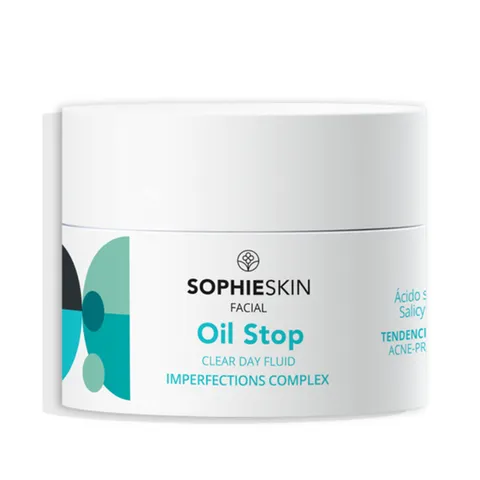 Kem Dưỡng Ẩm Sophieskin Oil Stop Clear Day Fluid - Kiểm Soát Nhờn, Ngăn Ngừa Mụn, Thẩm Thấu Nhanh, Dành Cho Da Dầu và Hỗn Hợp 50ml