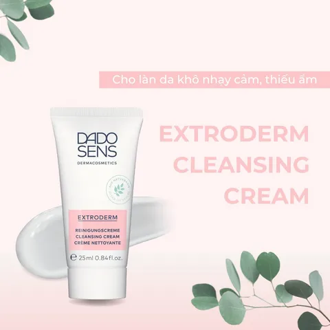 Kem Rửa Mặt Dado Sens Cleansing Cream Extroderm - Sạch Nhẹ Nhàng, Dưỡng Ẩm Cho Da Khô và Nhạy Cảm, 25ml