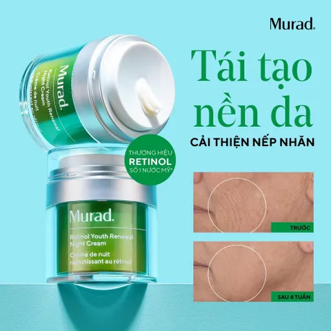 Kem Dưỡng Da Ban Đêm Murad Retinol Youth Renewal Night Cream 50ml - Chất Kem Mịn, Dưỡng Ẩm Sâu, Trẻ Hóa Da, Làm Mờ Nếp Nhăn