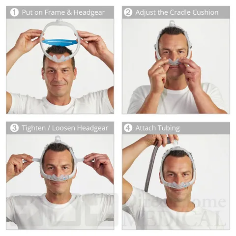 Mặt nạ thở chụp mũi ResMed Airfit N30i - Mặt nạ CPAP có thiết kế thoải mái, phù hợp cho người ngủ nhiều tư thế, hỗ trợ giấc ngủ tốt hơn.