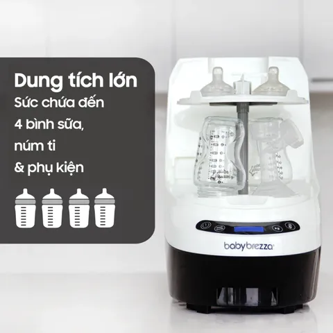 Máy Rửa Bình Sữa Tiệt Trùng Sấy Khô Baby Brezza Bottle Washer Pro - 6 Chế Độ Hoạt Động, Tiện Lợi Cho Mẹ, Tối Ưu Hóa Vệ Sinh Bình Sữa