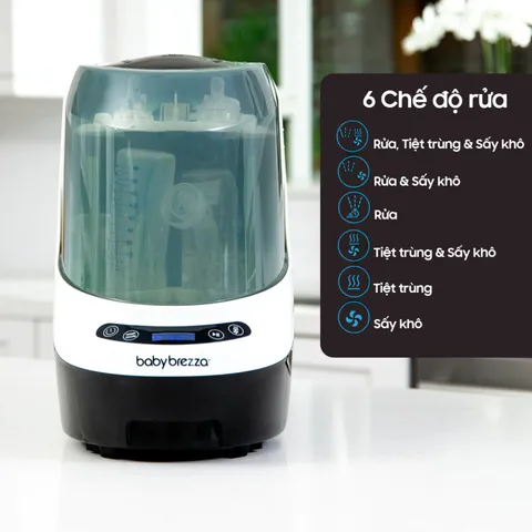 Máy Rửa Bình Sữa Tiệt Trùng Sấy Khô Baby Brezza Bottle Washer Pro - 6 Chế Độ Hoạt Động, Tiện Lợi Cho Mẹ, Tối Ưu Hóa Vệ Sinh Bình Sữa