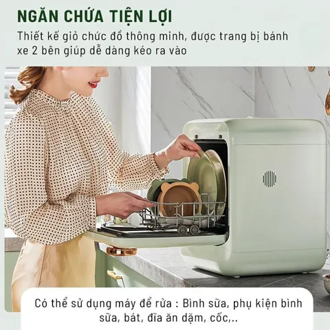 Máy Rửa Bình Sữa Tiệt Trùng Sấy Khô Thông Minh AGII 03 - 4 Chức Năng Hiện Đại, Tiết Kiệm Thời Gian Cho Mẹ Bỉm
