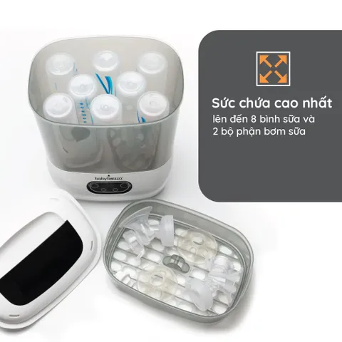 Máy Tiệt Trùng Sấy Khô Baby Brezza BRZ10030 Mỹ - Thiết Kế Sang Trọng, Tích Hợp Tính Năng Tự Động An Toàn Cho Bé