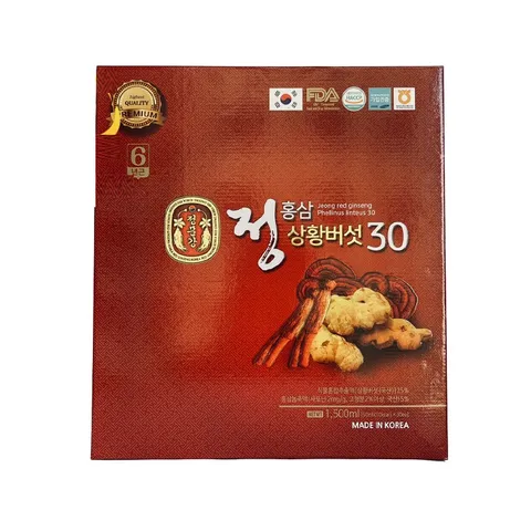 Nước Hồng Sâm Nấm Thượng Hoàng Jeong Hàn Quốc 50ml x30 gói - Giúp Tăng Cường Sức Khỏe, Làm Đẹp Da Từ Tự Nhiên