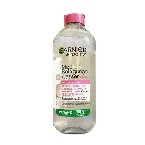 Nước Tẩy Trang Garnier Micellar Cleansing Water 400ml - Làm Sạch Da An Toàn, Hiệu Quả Cho Mọi Loại Da, Không Chứa Cồn