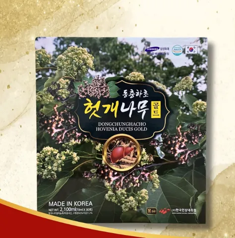 Nước Uống Mát Gan Đông Trùng Hạ Thảo Dongchunghacho Hovenia Ducis Gold Hàn Quốc - Giải Độc, Thanh Lọc Cơ Thể, Hỗ Trợ Chức Năng Gan
