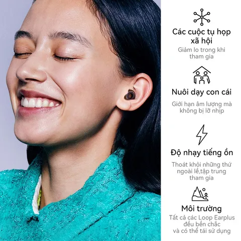 Nút Tai Giảm Tiếng Ồn Loop Engage Plus 16dB SNR - Lọc Âm Thanh Tốt Nhất, Thiết Kế Thời Trang, Sử Dụng Hàng Ngày