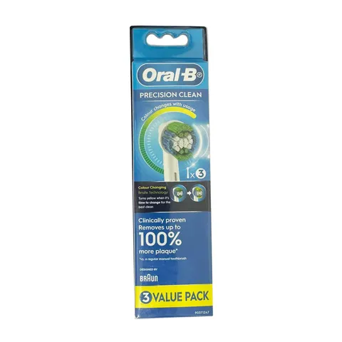 Bộ 3 Đầu Bàn Chải Điện Oral-B Precision Clean - Lông Mềm, Thiết Kế Thông Minh, Làm Sạch Từng Kẽ Răng, Giữ Răng Sạch Khỏe