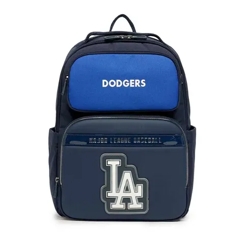 Balo trẻ em MLB Led LA Dodgers 7ABK0023N-07NYS - Balo thời trang kèm túi tote xanh dương với logo LA Dodgers, chất liệu Polyester cao cấp