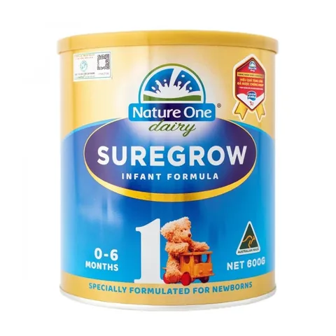Sữa Bột Nature One Dairy SureGrow cho Bé 0-6 Tuổi - 36 Thành Phần Thiết Yếu, Hỗ Trợ Tiêu Hóa, Tăng Cường Miễn Dịch Tự Nhiên