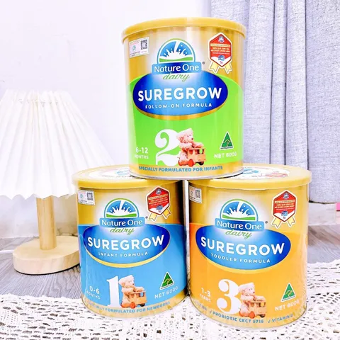 Sữa Bột Nature One Dairy SureGrow cho Bé 0-6 Tuổi - 36 Thành Phần Thiết Yếu, Hỗ Trợ Tiêu Hóa, Tăng Cường Miễn Dịch Tự Nhiên