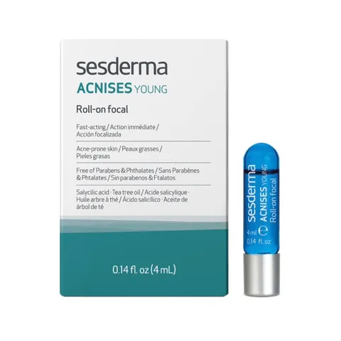 Thanh Lăn Giảm Mụn Sesderma Acnises Young - Hỗ Trợ Điều Tiết Nhờn, Làm Mịn Da, Với Axit Salicylic và Dầu Cây Trà 4ml