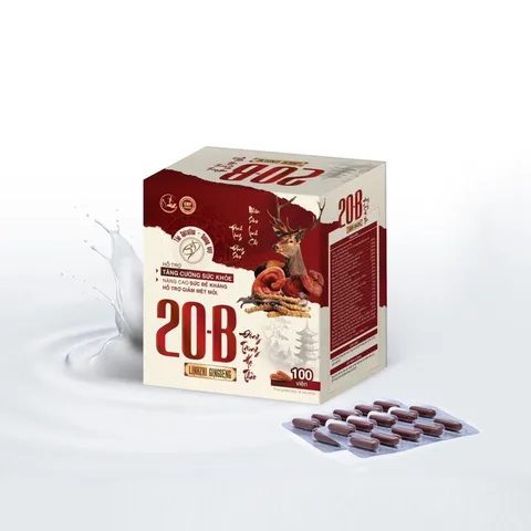 Viên uống Linhzhi Ginseng 20B Vinaphar - Hỗ trợ tăng cường sức khỏe, nâng cao sức đề kháng, giảm mệt mỏi, chiết xuất thiên nhiên