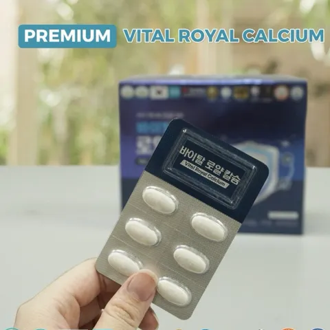 Viên Uống Bổ Sung Canxi Hanmi Premium Vital Royal Calcium 120 Viên - Hỗ Trợ Xương Khớp Chắc Khỏe, Tăng Cường Hấp Thu Canxi