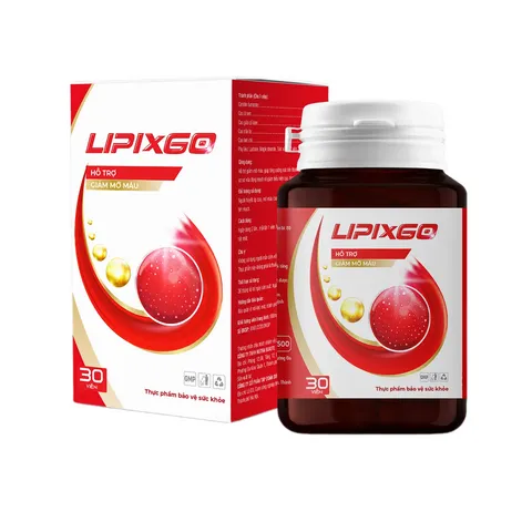Viên uống giảm mỡ máu Lipixgo - Hỗ trợ tim mạch, ổn định huyết áp, tăng sức bền cho mạch máu - Hộp 30 viên từ Trang Ly Pharma