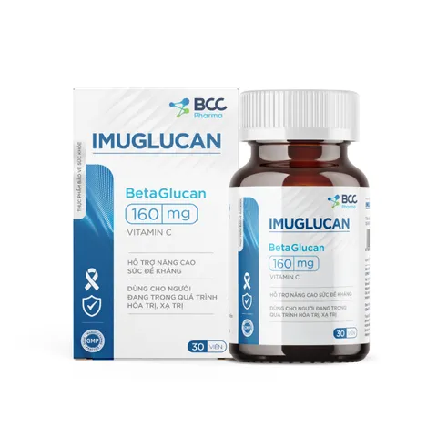 Viên uống Imuglucan BCC Pharma - Hỗ trợ tăng cường sức đề kháng và miễn dịch, phục hồi sức khỏe cho người lớn, 30 viên/hộp
