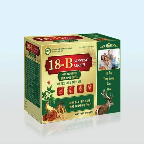 Viên Vitamin 18B Ginseng Linzhi Nhung Hươu Sữa Ong Chúa Vinaphar - Bổ Sung Dinh Dưỡng Tăng Cường Sức Khỏe, Giảm Mệt Mỏi