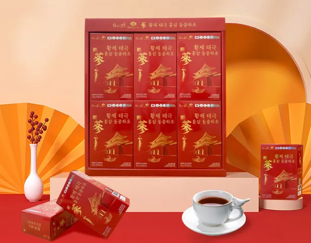 Nước Hồng Sâm Vua Thiên Sâm Đông Trùng Hạ Thảo Hankwanjang Hàn Quốc - Bổ Sung Dinh Dưỡng Tốt Cho Sức Khỏe, Hộp 30 Gói 70ml