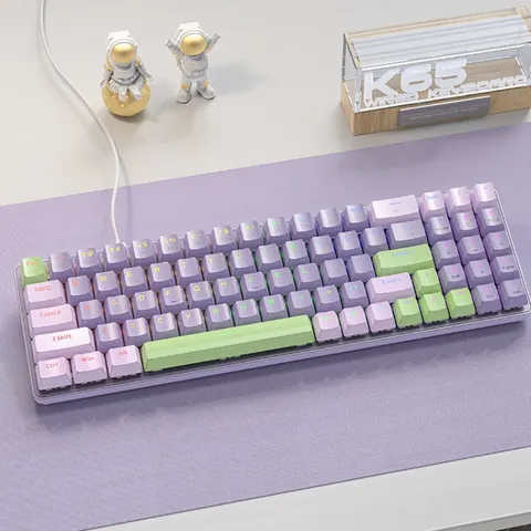 Bàn phím cơ chơi game K65 78 phím - Full LED RGB Hotswap - Thiết kế gọn nhẹ, hiệu ứng ánh sáng đa dạng cho game thủ