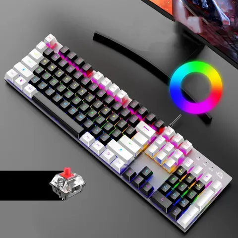 Bàn Phím Cơ Gaming K1 Red Switch LED RGB 20 Chế Độ, Gõ Phím Nhạy Bén, Thiết Kế Ergonomic, Phụ Kiện Máy Tính Chất Lượng Cao