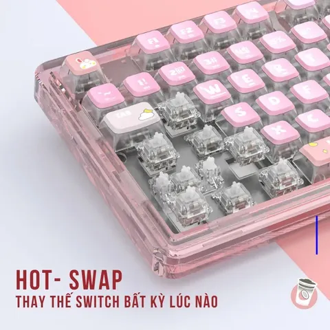 Bàn Phím Cơ Không Dây Bluetooth Leobog K81BT - Gasket Mount, 81 Phím, LED RGB, Crystal Switch, Phụ Kiện Gaming Độc Đáo