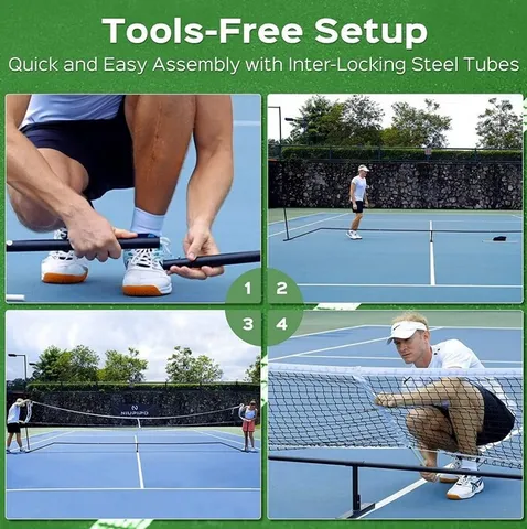 Bộ Lưới Pickleball Niupipo Di Động Tiêu Chuẩn Thi Đấu - Siêu Bền, Dễ Dàng Lắp Ráp, Phù Hợp Trong Nhà Và Ngoài Trời