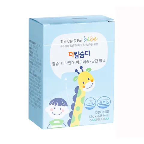 Canxi Hữu Cơ The Ca+D For Bebe Hàn Quốc - Bổ Sung Canxi, Vitamin D Cho Trẻ Từ 1 Tuổi Hộp 30 Gói