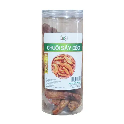 Chuối Sấy Dẻo Đà Lạt Nguyên Trái SK FOOD 500g - Snack Thơm Ngon, Tốt Cho Sức Khỏe, Quà Tặng Đặc Sản Việt Nam