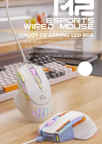 Chuột Gaming Ziyou M2 LED RGB 12800 DPI - Thiết Kế Công Thái Học Hỗ Trợ Macro Cho Game Thủ Chuyên Nghiệp