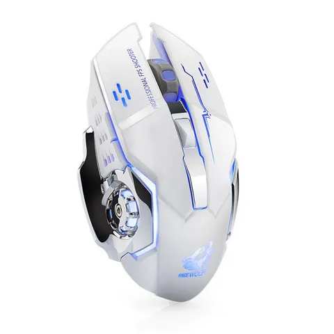 Chuột Không Dây Freewolf X8 Pro 2.4GHz - LED RGB 7 Màu, Cảm Biến Quang Học Hero, Kết Nối 10m, Pin Sạc, Phù Hợp Với Game Thủ