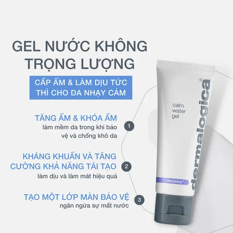 Gel Dưỡng Ẩm Dermalogica Calm Water Gel 50ml - Dành Cho Da Nhạy Cảm, Cấp Ẩm, Làm Dịu, Chống Lão Hóa, Bảo Vệ Da